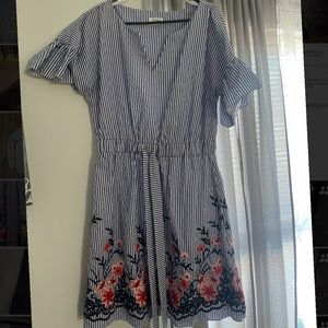 Women’s Floral and Striped Dress